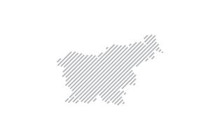 Stylized linear map of Slovenia in minimalistic style. illustration of the map of the country. vector