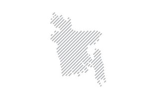 Stylized linear map of Bangladesh in minimalistic style. illustration of the map of the country. vector
