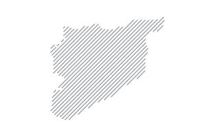 Stylized linear map of Syria in minimalistic style. illustration of the map of the country. vector