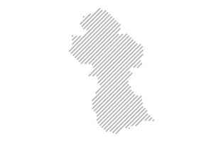 Stylized linear map of Guyana in minimalistic style. illustration of the map of the country. vector