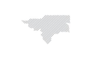 Stylized linear map of Guinea-Bissau in minimalistic style. illustration of the map of the country. vector