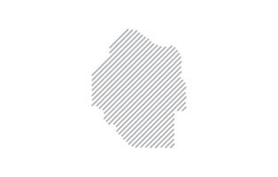 Stylized linear map of Eswatini in minimalistic style. illustration of the map of the country. vector