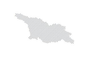 Stylized linear map of Georgia in minimalistic style. illustration of the map of the country. vector