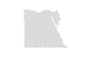 Stylized linear map of Egypt in minimalistic style. illustration of the map of the country. vector