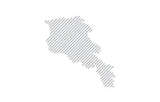 Stylized linear map of Armenia in minimalistic style. illustration of the map of the country. vector