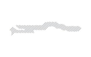 Stylized linear map of Gambia in minimalistic style. illustration of the map of the country. vector