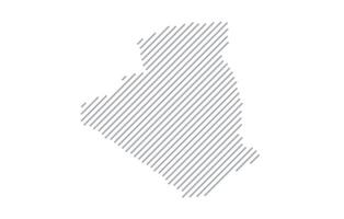 Stylized linear map of Algeria in minimalistic style. illustration of the map of the country. vector