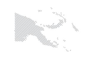 Stylized linear map of Papua New Guinea in minimalistic style. illustration of the map of the country. vector