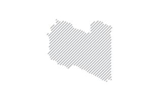 Stylized linear map of Libya in minimalistic style. illustration of the map of the country. vector