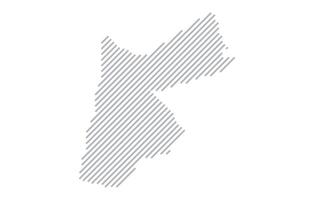 Stylized linear map of Jordan in minimalistic style. illustration of the map of the country. vector