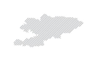 Stylized linear map of Kyrgyzstan in minimalistic style. illustration of the map of the country. vector