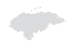 Stylized linear map of Honduras in minimalistic style. illustration of the map of the country. vector