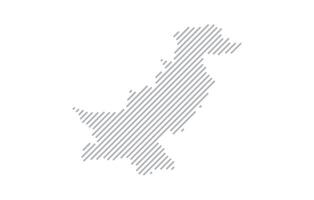 Stylized linear map of Pakistan in minimalistic style. illustration of the map of the country. vector