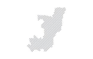 Stylized linear map of Republic of the Congo in minimalistic style. illustration of the map of the country. vector