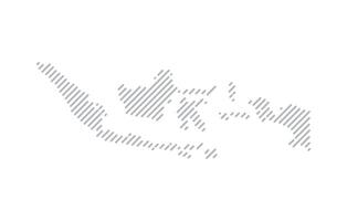 Stylized linear map of Indonesia in minimalistic style. illustration of the map of the country. vector