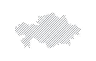 Stylized linear map of Kazakhstan in minimalistic style. illustration of the map of the country. vector