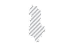 Stylized linear map of Albania in minimalistic style. illustration of the map of the country. vector