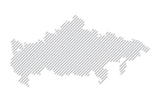 Stylized linear map of Russia in minimalistic style. illustration of the map of the country. vector