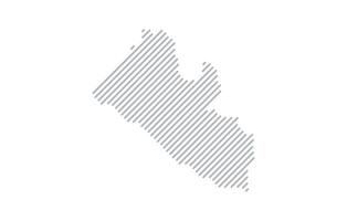 Stylized linear map of Liberia in minimalistic style. illustration of the map of the country. vector