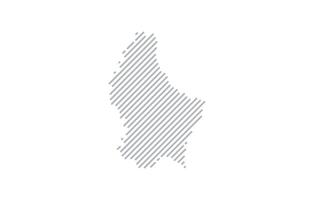 Stylized linear map of Luxembourg in minimalistic style. illustration of the map of the country. vector