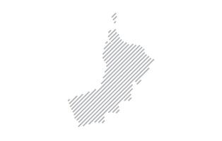 Stylized linear map of Oman in minimalistic style. illustration of the map of the country. vector