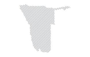 Stylized linear map of Namibia in minimalistic style. illustration of the map of the country. vector