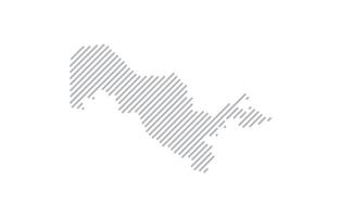 Stylized linear map of Uzbekistan in minimalistic style. illustration of the map of the country. vector