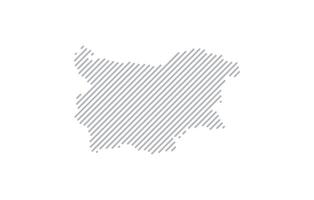 Stylized linear map of Bulgaria in minimalistic style. illustration of the map of the country. vector