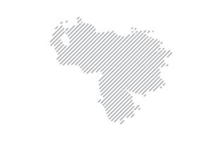 Stylized linear map of Venezuela in minimalistic style. illustration of the map of the country. vector