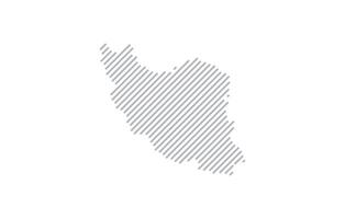 Stylized linear map of Iran in minimalistic style. illustration of the map of the country. vector