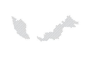 Stylized linear map of Malaysia in minimalistic style. illustration of the map of the country. vector