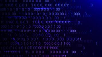 Futuristic modern high technology with binary code, connecting dots lines and wave flow on dark blue vector