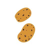 Cute cartoon potatoes with whimsical patterns against a plain background vector