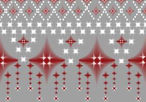 a red and white pattern with stars and diamonds vector