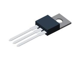 Power Transistor or MOSFET which is used in electronic circuits. TRIAC 3d Illustration. vector
