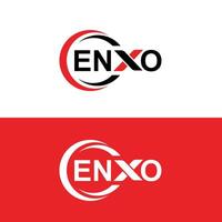 EXNO Lettering Logotype Concept vector