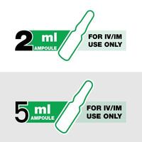 Injectable Ampoule icon logo for IV or IM Injection vector