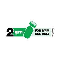 Vial icon Injectable logo for IV or IM Injection Box vector