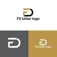 FD Text Letter Logo Template vector