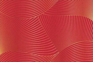 Background Abstract Line Gold and Red vector