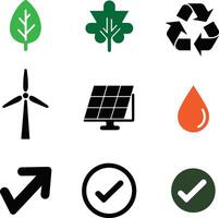 Natural graphics design element set vector