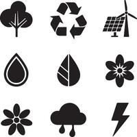 ECO friendly elements set vector