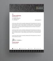 Circuit Design Technology Letterhead Design Template for Professional Tech Business and Tech Branding vector