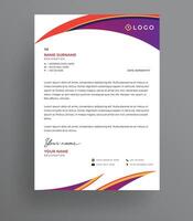 Gradient Clean Corporate Business Letterhead Design Minimalist Letterhead Template vector