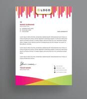 Vibrant Letterhead Design Template for Professional Business and Branding vector