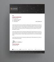 Circuit Design Technology Letterhead Design Template for Professional Tech Business Tech Branding vector