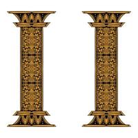 classic style ornament pillar design for element color editable vector