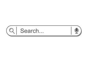 Search box with audio record flat design isolated on white background vector