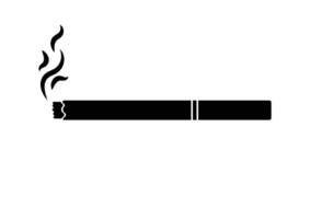 Silhouette of cigarette sign flat design isolated on white background vector
