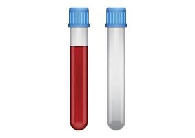 Blood test tube flat design isolated on white background vector